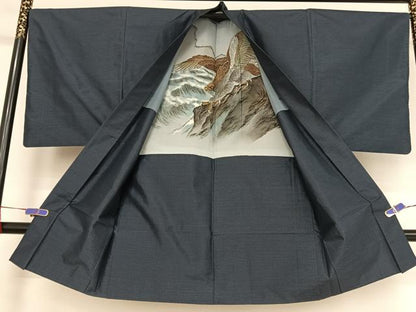 平和屋着物●男性 本場大島紬 アンサンブル 亀甲絣 正絹 逸品 AAAW4204np