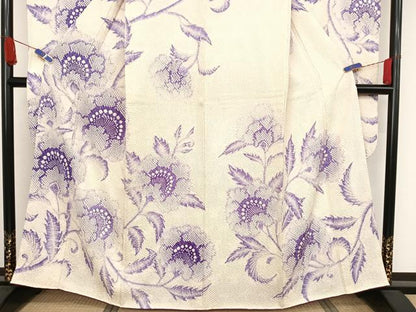 平和屋着物●豪華振袖 総絞り 更紗花文 正絹 逸品 AAAW4230np