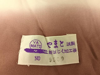 平和屋着物●結城紬　80亀甲　丸文　やまと誂製　正絹　逸品　AAAW4244np