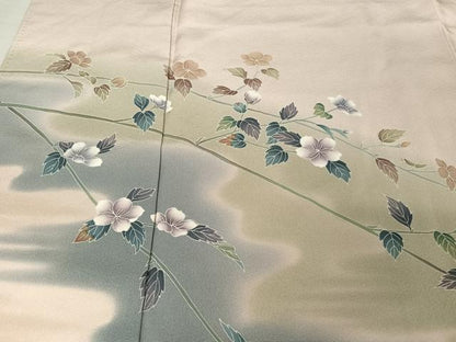 平和屋着物●訪問着 友禅 作家物 枝花文 暈し染め 正絹 逸品 AAAW4254np