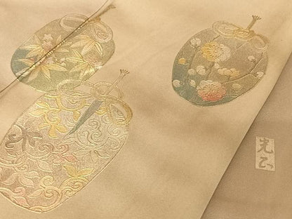 平和屋着物●金彩友禅 卓越技能者・名工・和田光正 訪問着 仕覆文 暈し染め 金彩 正絹 逸品 AAAW4295np