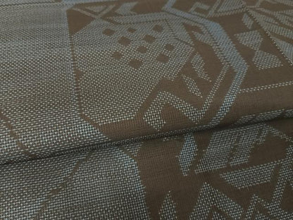 平和屋着物●本場大島紬 カタス7マルキ 幾何学文様 正絹 逸品 AAAW4352np