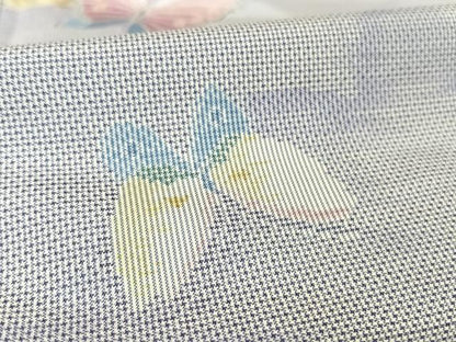 平和屋着物●本場大島紬 白大島 一元7マルキ 総絣 舞蝶文 正絹 逸品 未使用 AAAW4362np