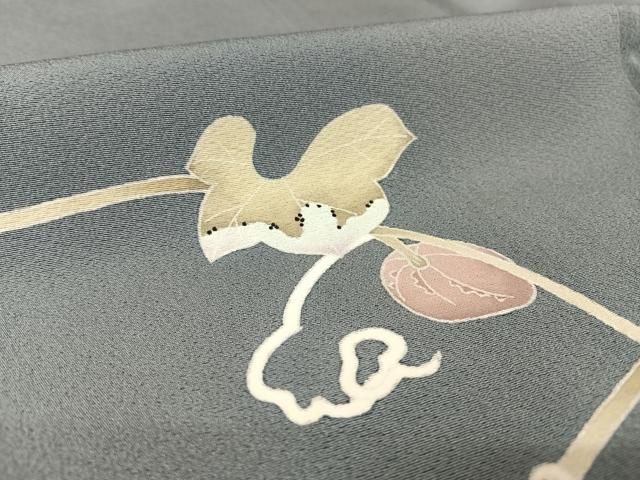 平和屋着物●本加賀友禅作家 由水煌人 訪問着 カラスウリ 正絹 逸品 AAAW4369np