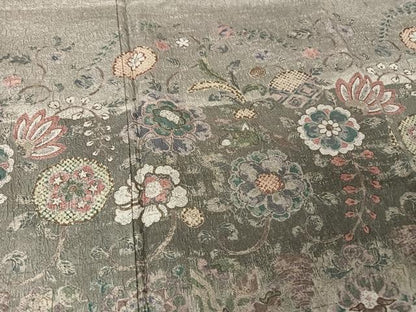 平和屋着物●訪問着 ふくれ織 更紗花文 暈し染め 正絹 逸品 AAAW4375np