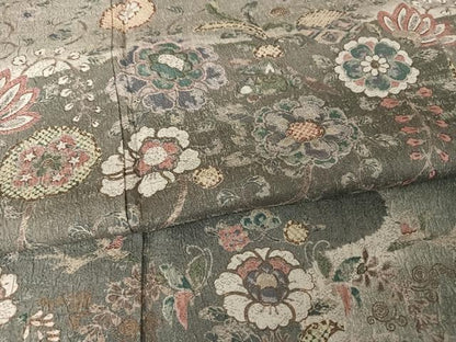 平和屋着物●訪問着 ふくれ織 更紗花文 暈し染め 正絹 逸品 AAAW4375np