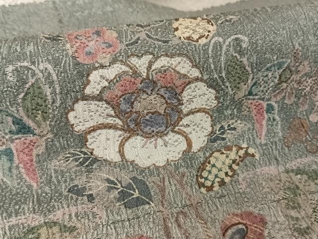 平和屋着物●訪問着 ふくれ織 更紗花文 暈し染め 正絹 逸品 AAAW4375np