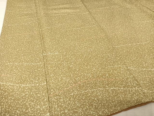 平和屋着物●伝統工芸士 染谷梅治 小紋 枝葉文 たたき染め 正絹 逸品 AAAW4376np