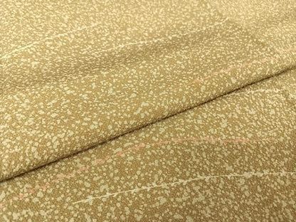 平和屋着物●伝統工芸士 染谷梅治 小紋 枝葉文 たたき染め 正絹 逸品 AAAW4376np