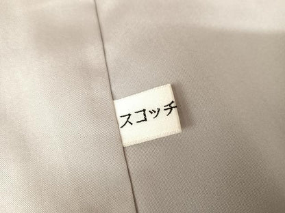 平和屋着物●本場大島紬 訪問着 手描き 白大島 笹に椿 正絹 逸品 AAAW4390np