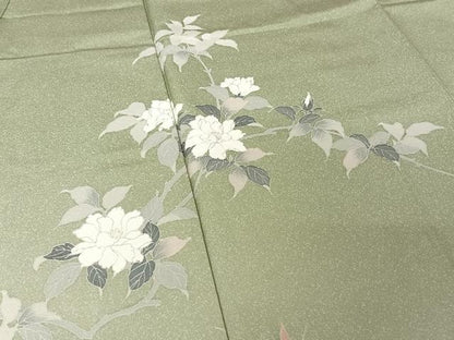 平和屋着物●訪問着 枝花文 暈し染め 正絹 逸品 AAAW4392np