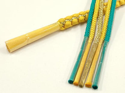 平和屋着物●和装小物　振袖用帯締め　装飾　パール　あわじ玉　金糸　逸品　未使用　AAAW4492ay