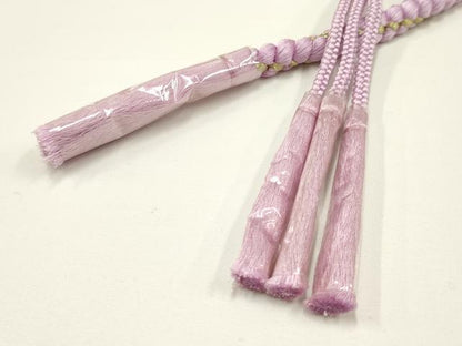 平和屋着物●和装小物 振袖用帯締め2本セット 装飾 パール ビーズ 金糸 逸品 未使用 AAAW4501ay