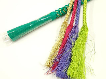 平和屋着物●和装小物 振袖用帯締め2本セット 装飾 パール ラインストーン 金糸 逸品 未使用 AAAW4504ay