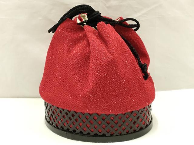 平和屋着物●和装小物 和装バッグ 信玄袋 籠 刺繍 花柄 金糸 竹 バンブー 逸品 AAAW4538ay