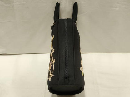 平和屋着物●岡重謹製 OKAJIMA 和装小物 和装バッグ ハンドバッグ 更紗花文 金彩 保管袋・箱付き 逸品 AAAW4557ay