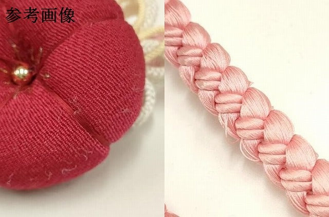 平和屋着物●和装小物 振袖用帯締め 装飾 ちりめん細工 金糸 撚り房 逸品 AAAW4589ay