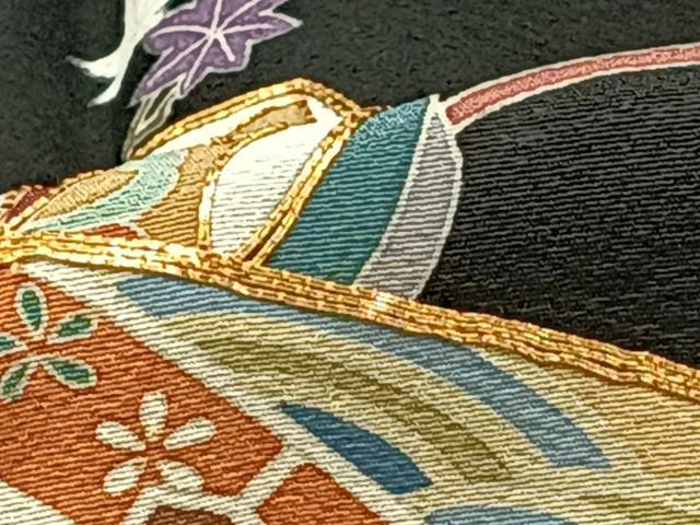 【TAMA屋】全て正絹 全て黒留袖 全て刺繍入 花車 鳥 まとめ5点TM1682 TAMA屋】全て正絹 全て黒留袖 寿光織 御所車 まとめ5点 TM2088