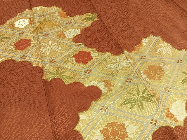 平和屋着物■豪華色留袖　駒刺繍　霞草花文　金彩　正絹　逸品　AAAW5109mf