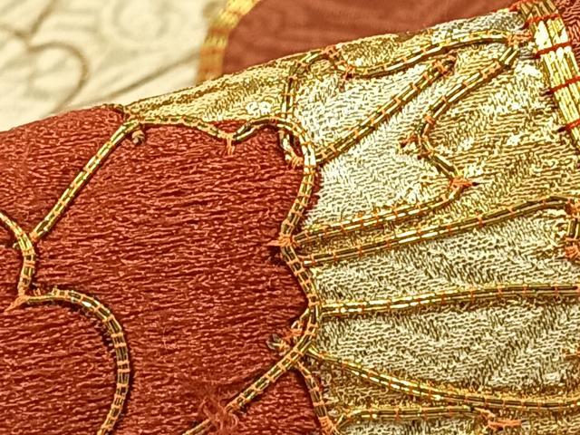 平和屋着物■豪華色留袖　駒刺繍　霞草花文　金彩　正絹　逸品　AAAW5109mf