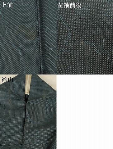平和屋着物▽上質な小紋　単衣　雪輪文　正絹　逸品　AAAW5167jd