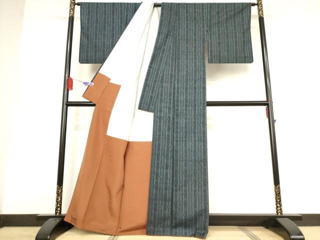平和屋着物●上質な紬 竹間道 正絹 逸品 AAAW5225br