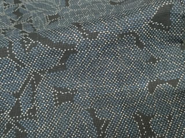 平和屋着物●本場大島紬 一元7マルキ 草花尽くし 正絹 逸品 AAAW5229br