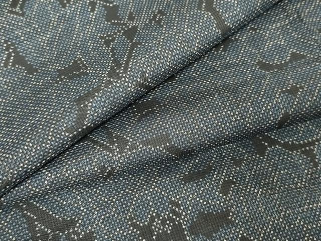 平和屋着物●本場大島紬 一元7マルキ 草花尽くし 正絹 逸品 AAAW5229br