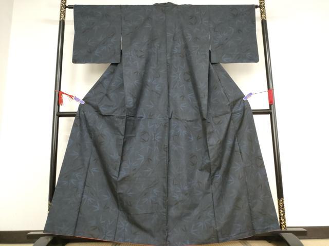 平和屋着物●本場大島紬 一元絣 笹の葉文 正絹 逸品 AAAW5233br