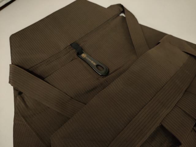 平和屋着物●男性　馬乗り袴　縞　そごう扱い　正絹　逸品　AAAW5244br