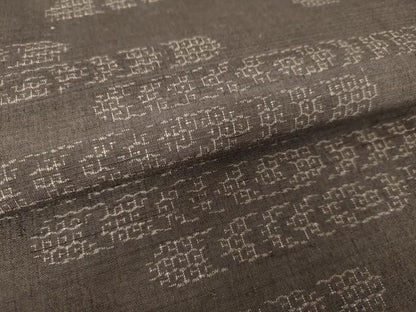 平和屋着物●結城紬 80亀甲 エ霞文 正絹 逸品 AAAW5252br