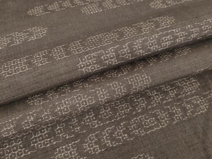 平和屋着物●結城紬 80亀甲 エ霞文 正絹 逸品 AAAW5252br