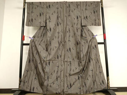 平和屋着物●本場大島紬 カタス7マルキ 笹竹間道 正絹 逸品 AAAW5255br