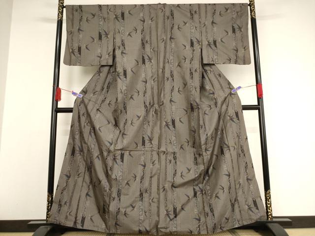 平和屋着物●本場大島紬 カタス7マルキ 笹竹間道 正絹 逸品 AAAW5255br