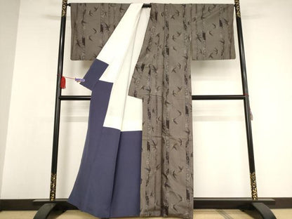 平和屋着物●本場大島紬 カタス7マルキ 笹竹間道 正絹 逸品 AAAW5255br