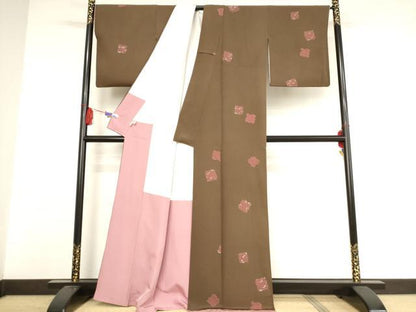 平和屋着物●上質な小紋 南天 萩 正絹 逸品 AAAW5261br