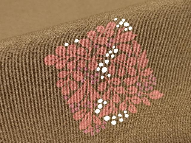 平和屋着物●上質な小紋 南天 萩 正絹 逸品 AAAW5261br