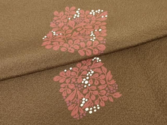 平和屋着物●上質な小紋 南天 萩 正絹 逸品 AAAW5261br