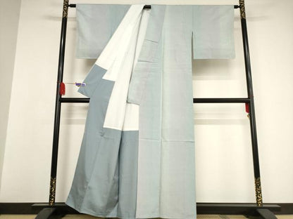 平和屋着物●紅花紬 米沢 霞文 暈し染め 正絹 逸品 未使用 AAAW5264br