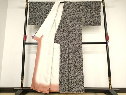 平和屋着物●江戸小紋 笠松風景文 正絹 逸品 AAAW5265br