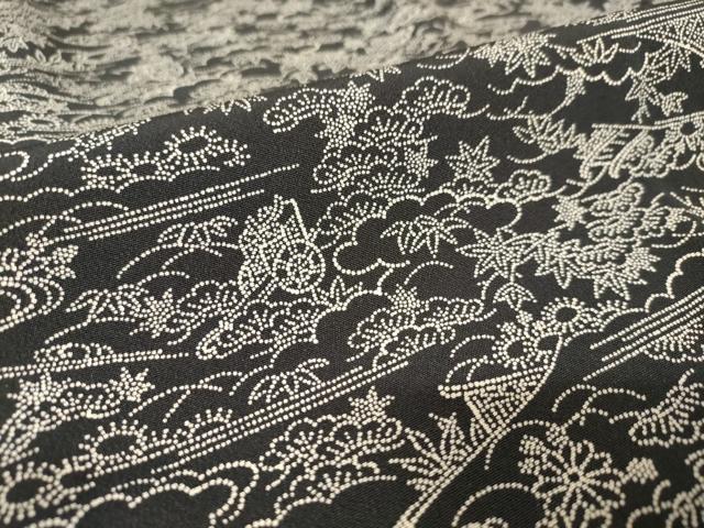 平和屋着物●江戸小紋 笠松風景文 正絹 逸品 AAAW5265br