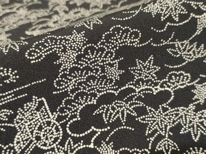 平和屋着物●江戸小紋 笠松風景文 正絹 逸品 AAAW5265br