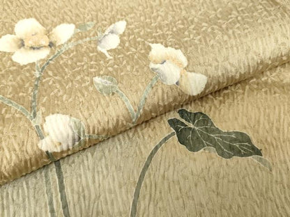 平和屋着物●訪問着　友禅　絞り　草花文　暈し染め　正絹　逸品　AAAW5282br