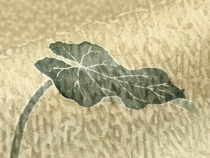 平和屋着物●訪問着　友禅　絞り　草花文　暈し染め　正絹　逸品　AAAW5282br
