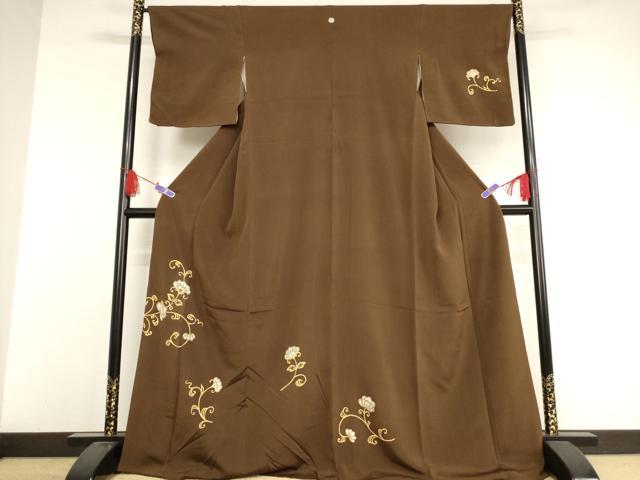 平和屋着物●銀座 志ま亀 訪問着 更紗花文 金彩 正絹 逸品 AAAW5289br