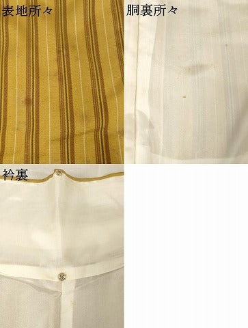 平和屋着物●本場黄八丈　まるまなこ　紬　間道　正絹　逸品　AABI2618cs