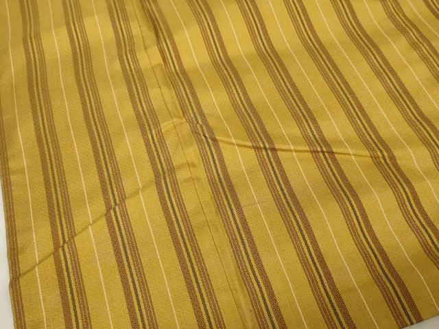 平和屋着物●本場黄八丈　まるまなこ　紬　間道　正絹　逸品　AABI2618cs