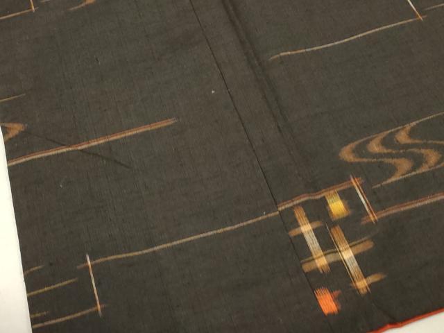 平和屋着物●上質な紬 流水飛鳥文 正絹 逸品 AAAW5324br