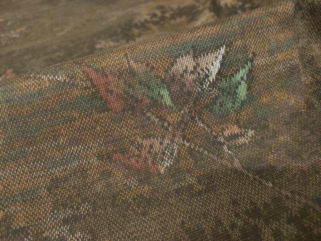 平和屋着物●上質な紬 枝葉文 正絹 逸品 未使用 AAAW5347br