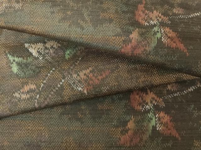 平和屋着物●上質な紬 枝葉文 正絹 逸品 未使用 AAAW5347br